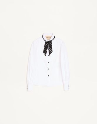 Valentino Camicia In Cotton Popeline Donna BIANCO 36