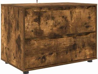 vidaXL Armario De Almacenamiento Roble Ahumado 80 X 48 X 57 Cm Vidaxl