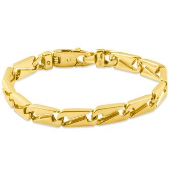 Pompeii3 Mens Link 14k Gold (44gram) or Platinum (71gram) 7.5mm Bracelet 8.25