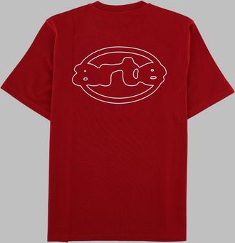 Arte Logo Cotton T-Shirt - Red
