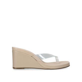 Steve Madden Womens Playing Clear Sandals - Multicolour - Size UK 4