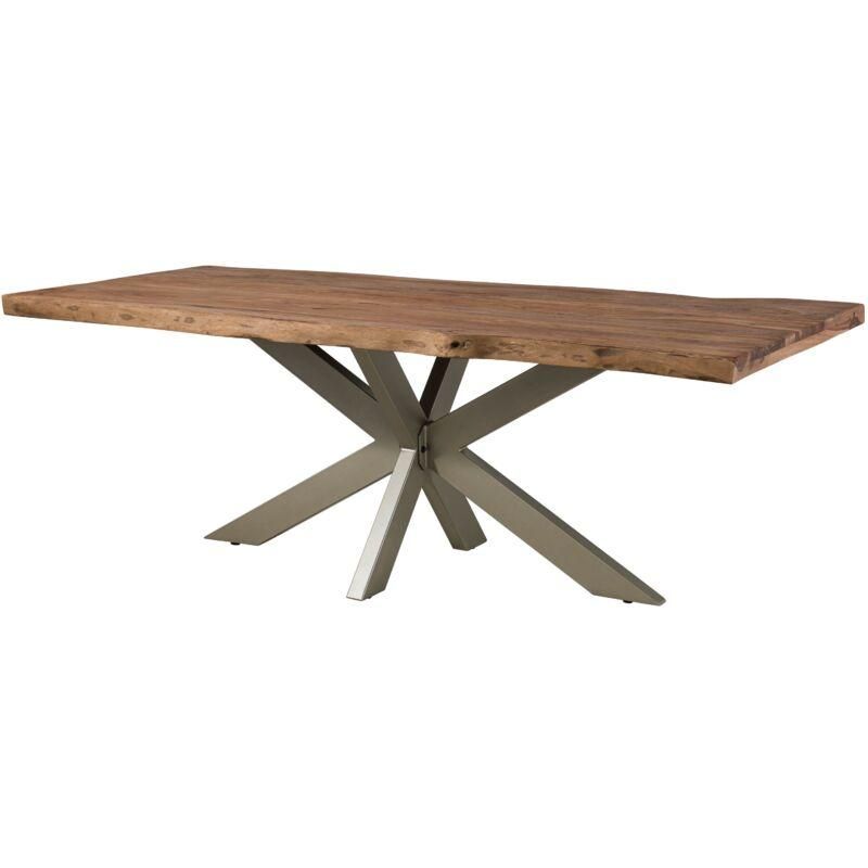 Tavolo Allungabile JASPE Effetto Cemento 160-200 Cm - Piedistallo Ragno Grigio Antracite, Per 6-10 Persone - Foto 3