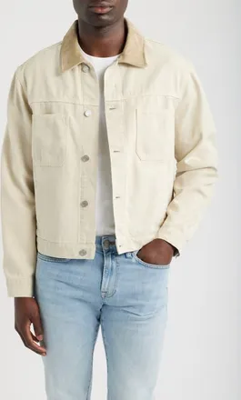 Frame Denim Canvas Utility Jacket in Sandbar at Nordstrom, Size Xx-Large
