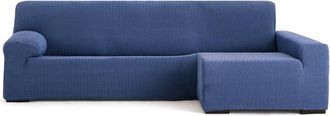 Eysa Funda de sofá chaise longue bielástica derecha azul 250 - 360 cm
