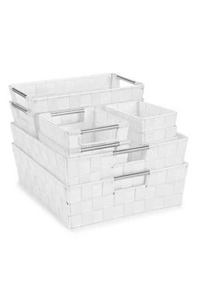 Sorbus Woven 9-Piece Storage Basket Set in White at Nordstrom Rack
