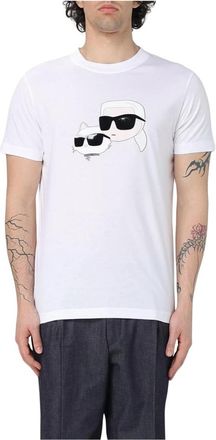 Karl Lagerfeld Choupette Print TShirt - Heren - T-shirts - Wit - XL - Tops