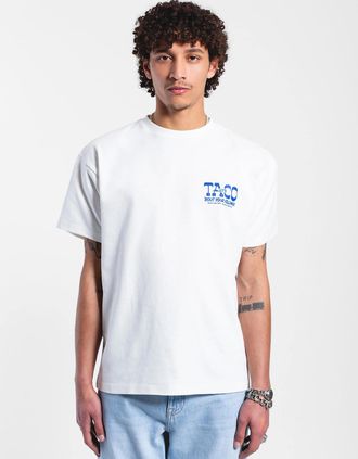 Dr. Denim Mens Trooper T-Shirt - Off Taco - White - Size: 42