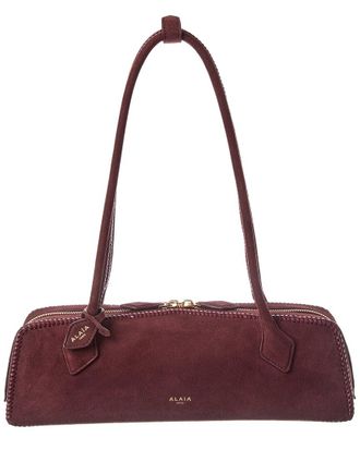 Alaia Ala&iuml;a Le Teckel Medium Suede Shoulder Bag