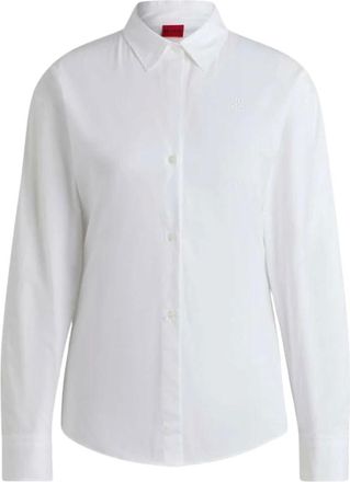 HUGO BOSS Dames, Blouses & Shirts, Wit, Maat: L