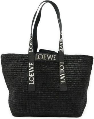Loewe Pre-owned Raffia shoulder-bags - Dames - Vintage Shopper - Zwart - ONE Size - Vintage