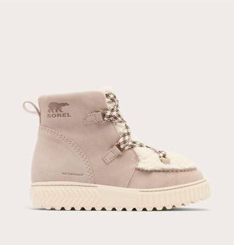 Sorel Womens Ona Ave Alpine Waterproof Winter Boots In Crushed Clay/chalk