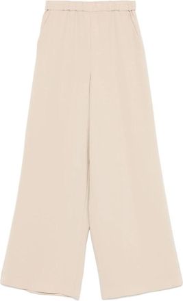 Max Mara Ernesta Wide-leg Broeken - Dames - Wijde Broeken - Beige - M - Polyester - Broeken