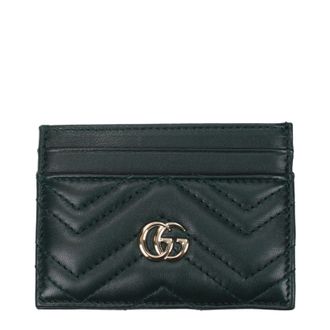 Gucci Damens Dokumentenhalter aus gr&uuml;nem Leder