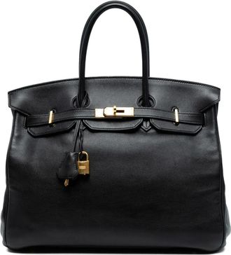 Herm&egrave;s 2008 Swift Birkin Retourne 35 handbag - Zwart