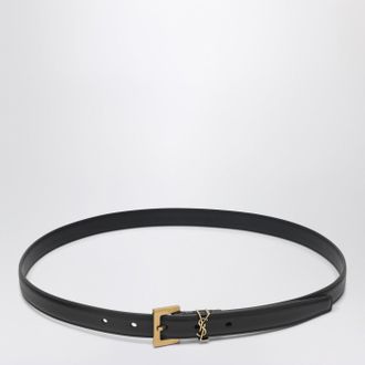 Saint Laurent Cintura Cassandre nera in pelle