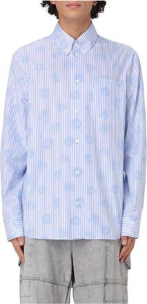 Versace Heren, Overhemden, Blauw, Maat: XL Katoen