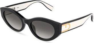 Furla Sfu 976 Zonnebril - Dames - Zonnebrillen - Wit - 54 MM - Polyester - Accessoires