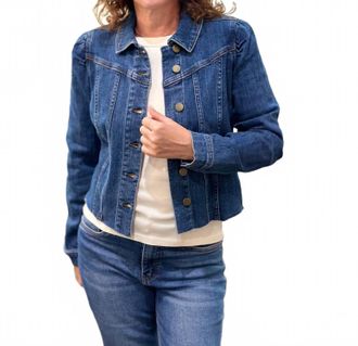Kut from the Kloth Shaya Crop Denim Jacket In Faithfully