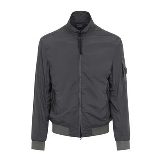 C.P. Company Bomber Jackets, male, Gray, Size: 2XL Nycra Jacket