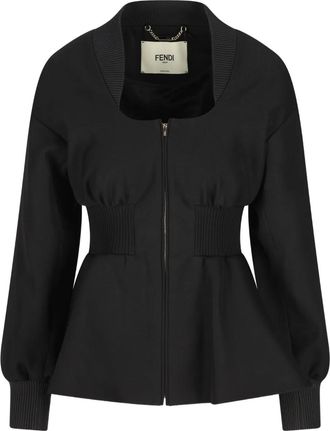 Fendi Giacca con zip - Nero