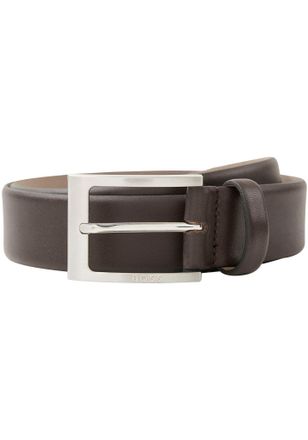 HUGO BOSS Lederg&uuml;rtel BOSS, Herren, Gr. 11,5, braun (dunkelbraun), Leder, unifarben, G&uuml;rtel Lederg&uuml;rtel, aus Nappaleder mit BOSS Logo-Dornschliesse