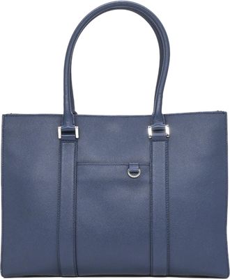 Bulgari Blue Leather Denim Tote Bag (Pre-Owned)