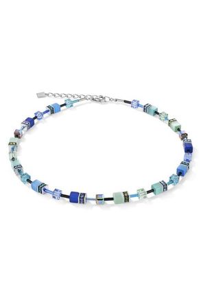 Coeur de Lion Geocube Necklace in Blue-Green at Nordstrom