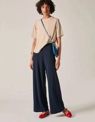 James Lakeland Womens Navy Palazzo Pants - Black - Size: 12