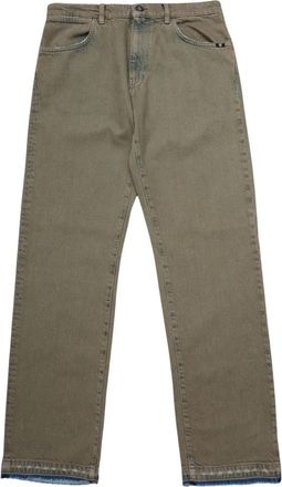 Amish Denim Mud Overdyed Straight Fit Jeans - Heren - Regular Fit Jeans - Bruin - W29 - Denim - Jeans