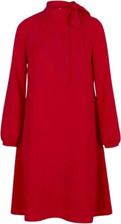 Carolina Herrera Short Dresses, female, Red, Size: XS Fluid Crepe Dress