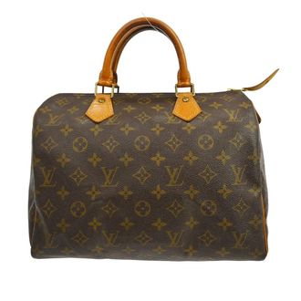 Louis Vuitton Speedy Handbag Monogram Canvas Brown Canvas Handbag (Pre-Owned)