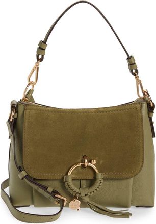 See By Chlo&eacute; Small Joan Leather Shoulder Bag in Aloe Green at Nordstrom