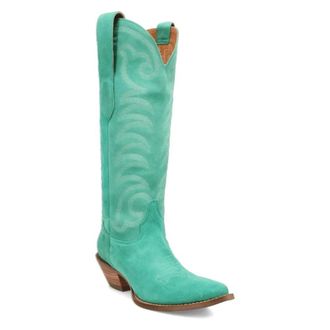 Dingo Womens Dingo Movin On Green Embroidered Snip Toe Western Boots RHS668