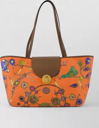 Versace small cotton beach bag