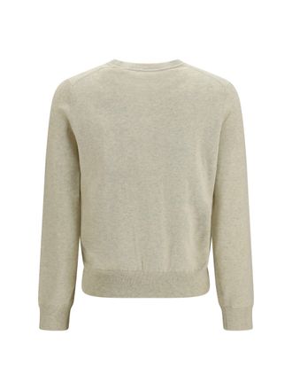 Isabel Marant Womens Lanta Sweater Light Grey-Light Yellow Wool Ovis Aries; Cotton Grey/light