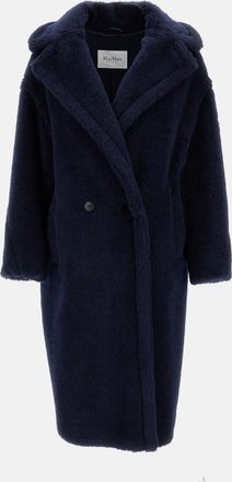 Max Mara Navy Blue Double-breasted Coat