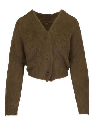 R13 button cropped cardigan - Green