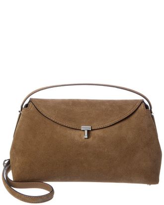 Toteme T Lock Suede Shoulder Bag
