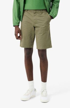 Lacoste Twill Bermuda Chino Shorts in Khaki at Nordstrom, Size 32
