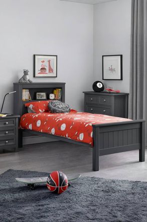 Julian Bowen Maine Bookcase Bed in Black | Size: Single