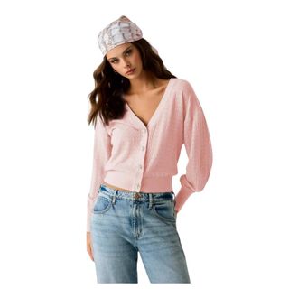 Guess Truien & Vesten, Dames, Roze, XL, Polyester, Nina Cardigan