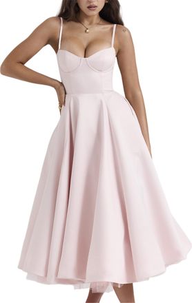 Generic Cocktail Dresses for Women,Sexy Spaghetti Straps Dresses,Womens Club and Night Out Dresses Flowy Midi Dress (Pink,2XL)