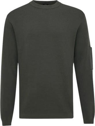 Genti Round LS - Heren - Truien - Groen - Maat: XL Nylon