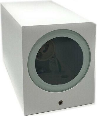 Trade Shop Trade Shop Traesio - Trade Shop - Applique Parete Doppia Emissione Attacco Gu10 Lampada Moderna Es55 Up & Down Ip65 - Blanco