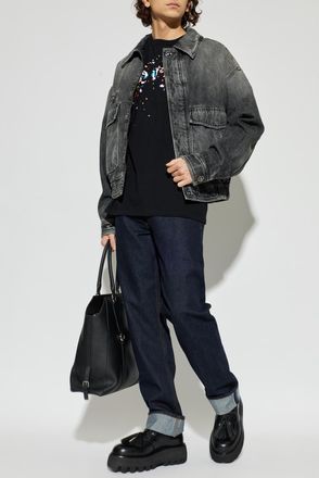 Alexander McQueen T-shirt With Logo, Mens, Black