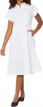 Velvet Heart Emily Short Sleeve Midi Dress In White