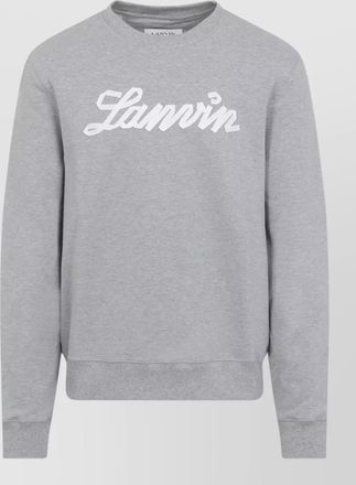 Lanvin embroidered logo cotton sweatshirt
