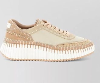 Chlo&eacute; nama sneakers contrast stitching textured sole
