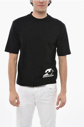 Dsquared2 Crew Neck Cotton T-Shirt with Printed Logo size Xs