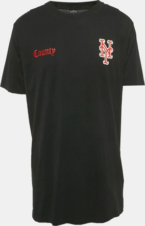 Marcelo Burlon County Of Milan X Mlb New York Mets Edition Black Cotton T-Shirt